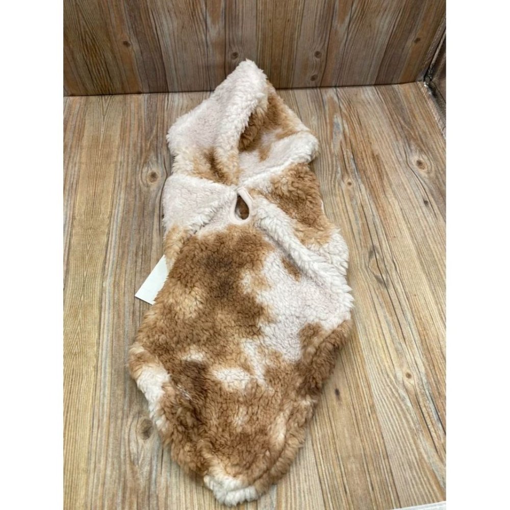 Grayson Pup Dye Sherpa Dog Hoodie - White - XS